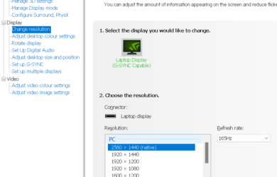 Cambiar la tasa de resfresco en el Panel de NVIDIA